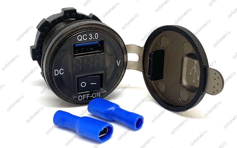 Вольтметр с USB зарядкой и клавишей