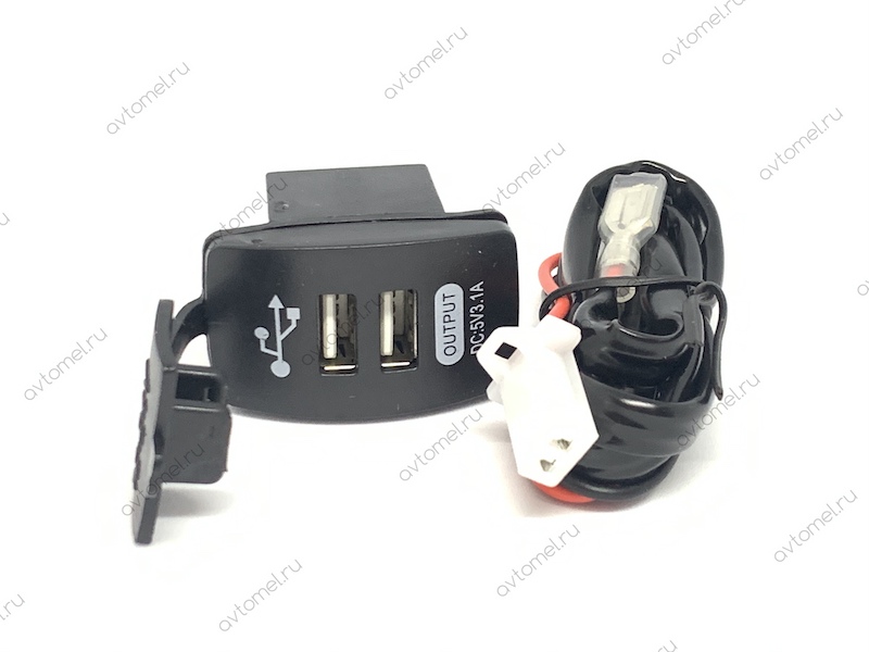 USB зарядка встраиваемая прямоугольная