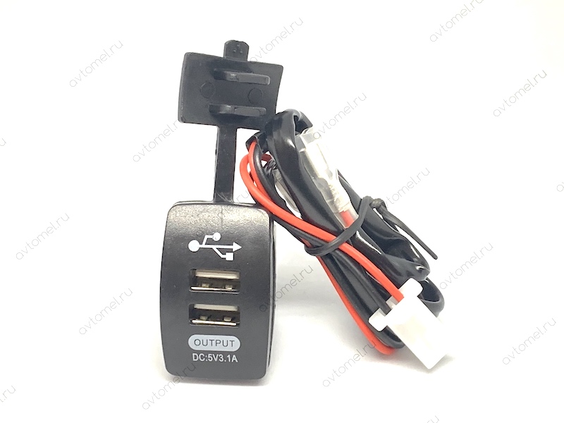 USB зарядка встраиваемая прямоугольная